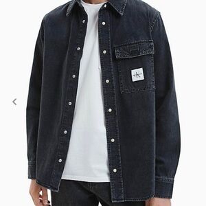 Calvin Klein Black Denim Button-Up Shirt